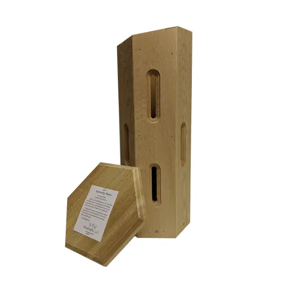 A-T-Z Woodcrafts Handcrafted Hexagonal Cedar Butterfly House 22.5 inch {3}