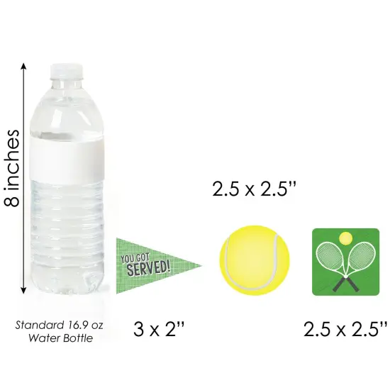 Big Dot of Happiness You Got Served - Tennis - DIY Shaped Baby Shower or Tennis Ball Birthday Party Cut-Outs - 24 Count {6}
