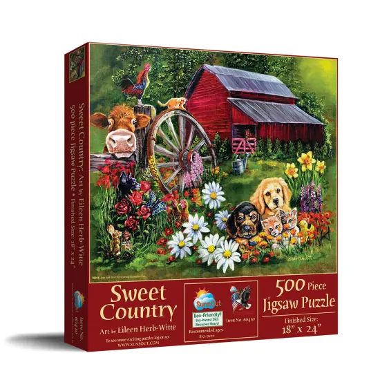 Sunsout Sweet Country 500 pc Jigsaw Puzzle 60410 {2}