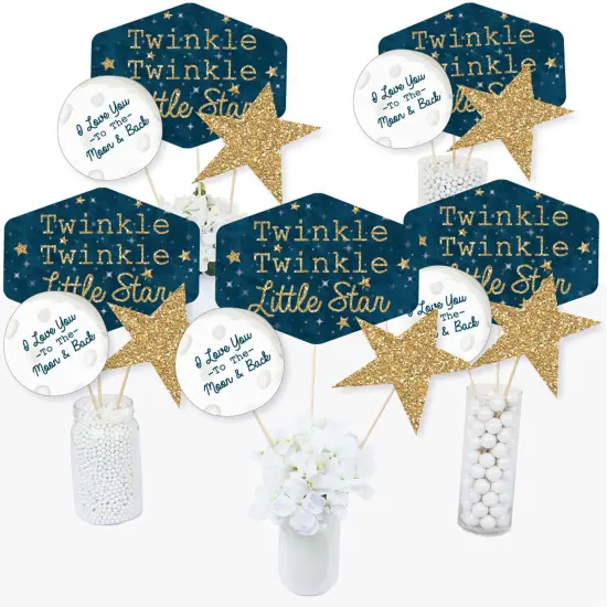 Big Dot of Happiness Twinkle Twinkle Little Star - Baby Shower or Birthday Party Centerpiece Sticks - Table Toppers - Set of 15 {3}