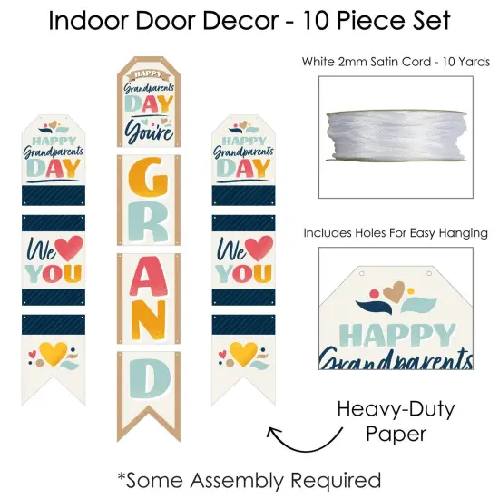Big Dot of Happiness Happy Grandparents Day - Hanging Vertical Paper Door Banners - Grandma & Grandpa Party Wall Decoration Kit - Indoor Door Decor {6}