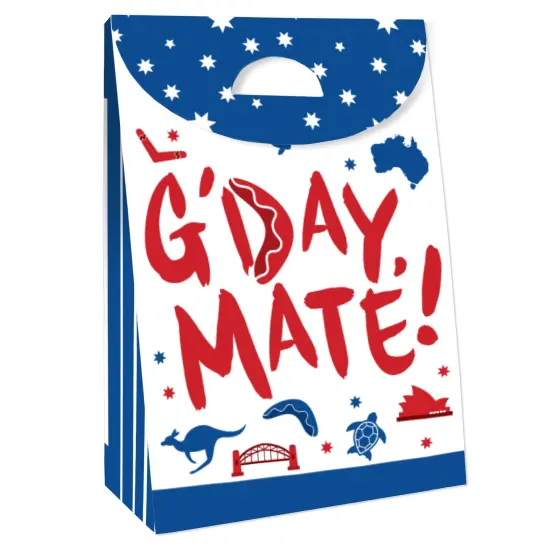 Big Dot of Happiness Australia Day - G&rsquo;Day Mate Aussie Party Gift Favor Bags - Party Goodie Boxes - Set of 12 {4}