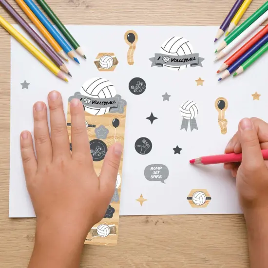 Big Dot of Happiness Bump, Set, Spike - Volleyball - Birthday Party Favor Kids Stickers - 16 Sheets - 256 Stickers {7}