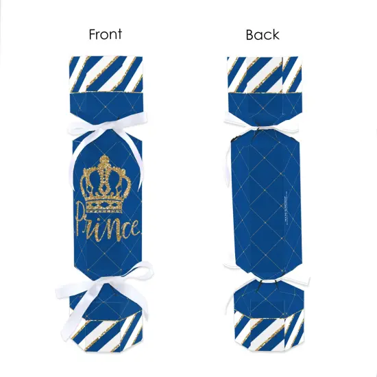 Big Dot of Happiness Royal Prince Charming - No Snap Baby Shower or Birthday Party Table Favors - DIY Cracker Boxes - Set of 12 {7}