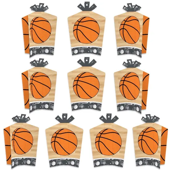 Big Dot of Happiness Nothin' but Net - Basketball - Table Decorations - Baby Shower or Birthday Party Fold and Flare Centerpieces - 10 Count {1}