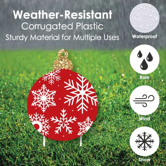 Big Dot of Happiness Black, Red and Green Ornaments - Lawn Decorations - Outdoor Holiday and Christmas Yard Decorations - 10 Piece {6}