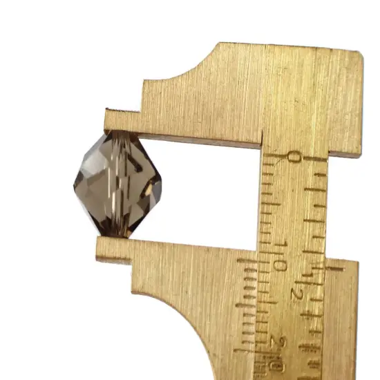 24 12mm Grey Crystal Faceted Bicone Beads {2}