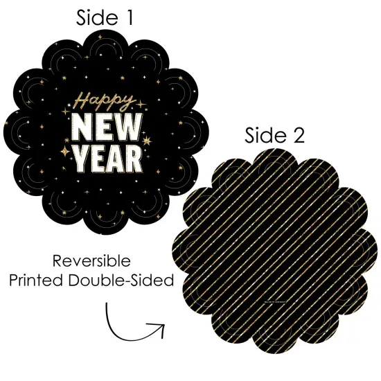 Big Dot of Happiness Hello New Year - NYE Party Round Table Decorations - Paper Chargers - Place Setting For 12 {4}