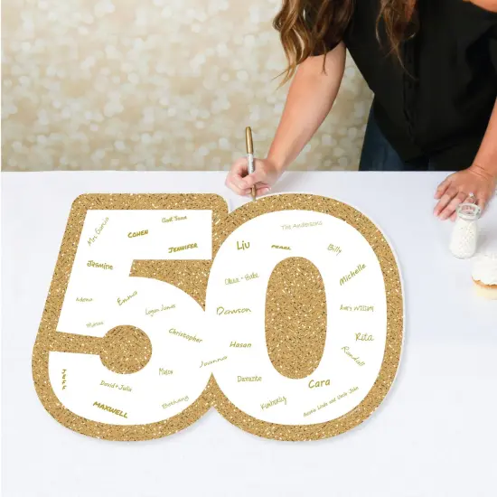 Big Dot of Happiness We Still Do - 50th Wedding Anniversary - Guest Book Sign - Anniversary Party Guestbook Alternative - Signature Mat {3}