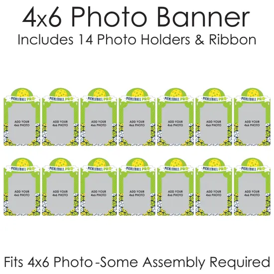 Big Dot of Happiness Let&rsquo;s Rally - Pickleball - DIY Birthday or Retirement Party Decor - Picture Display - Photo Banner {6}