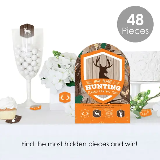 Big Dot of Happiness Gone Hunting - Deer Hunting Camo Baby Shower or Birthday Party Scavenger Hunt - 1 Stand and 48 Game Pieces - Hide and Find Game {3}