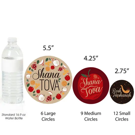 Big Dot of Happiness Rosh Hashanah - New Year Giant Circle Confetti - Party Decorations - Large Confetti 27 Count {4}