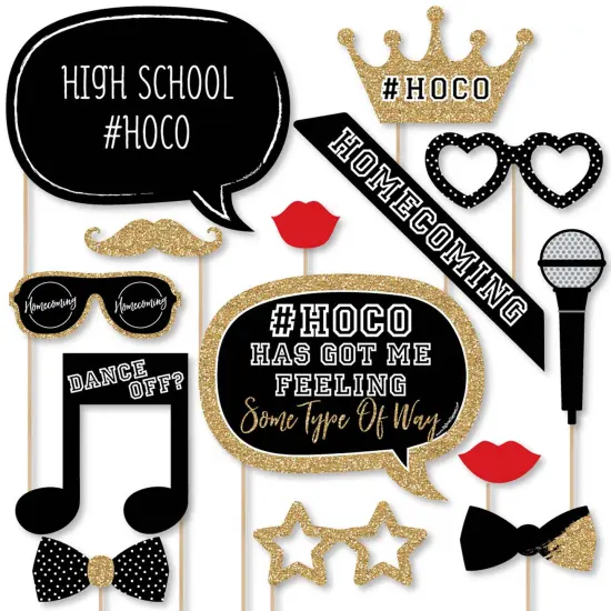 Big Dot of Happiness Hoco Dance - Homecoming Photo Booth Props Kit - 20 Count {1}
