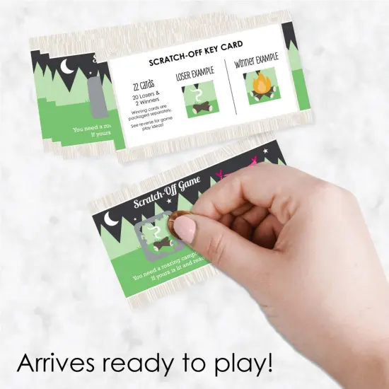 Big Dot of Happiness Let's Go Glamping - Camp Glamp Party or Birthday Party Game Scratch Off Cards - 22 Count {3}