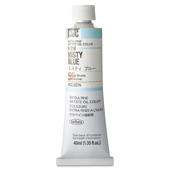 Holbein Artists' Oil Color - Misty Blue, 40 ml tube {2}