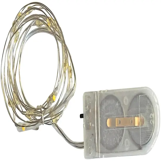 Idea-Ology Battery Operated Wire Light Strands 2/Pkg-Christmas Tiny Lights- Festive Colors {2}