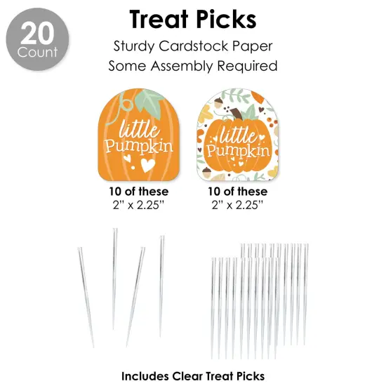 Big Dot of Happiness Little Pumpkin - Fall Birthday Party or Baby Shower Favors and Cupcake Kit - Fabulous Favor Party Pack - 100 Pieces {7}