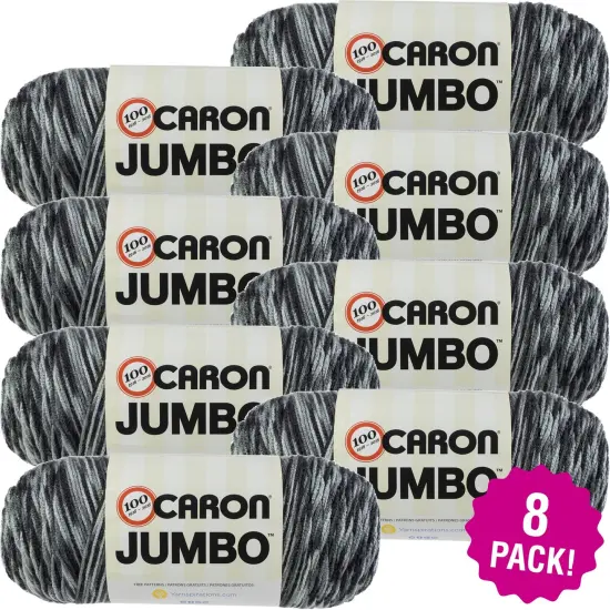 Multipack of 8 - Caron Jumbo Print Yarn-Dalmatian {1}