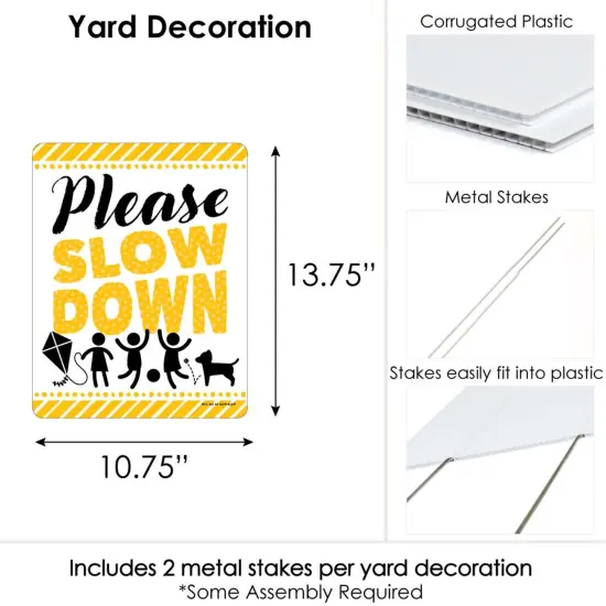 Big Dot of Happiness Please Slow Down - Outdoor Lawn Sign - Kids at Play Neighborhood Yard Sign - 1 Piece {7}