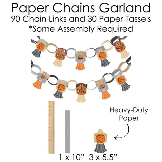 Big Dot of Happiness Nothin' but Net - Basketball - Banner & Photo Booth Decorations - Baby Shower or Birthday Party Supplies Kit - Doterrific Bundle {7}