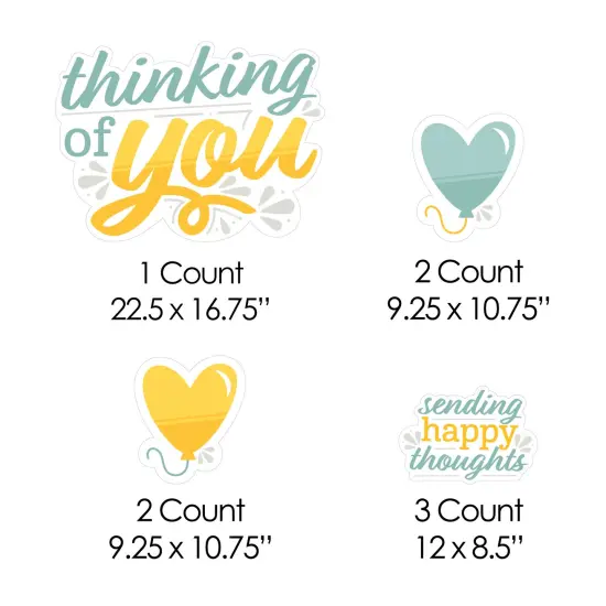 Big Dot of Happiness Thinking of You - Yard Sign and Outdoor Lawn Decorations - Just Because Yard Signs - Set of 8 {7}