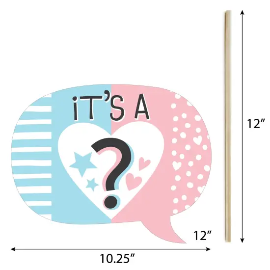 Big Dot of Happiness Baby Gender Reveal - Team Boy or Girl Party Photo Booth Props Kit - 20 Count {7}