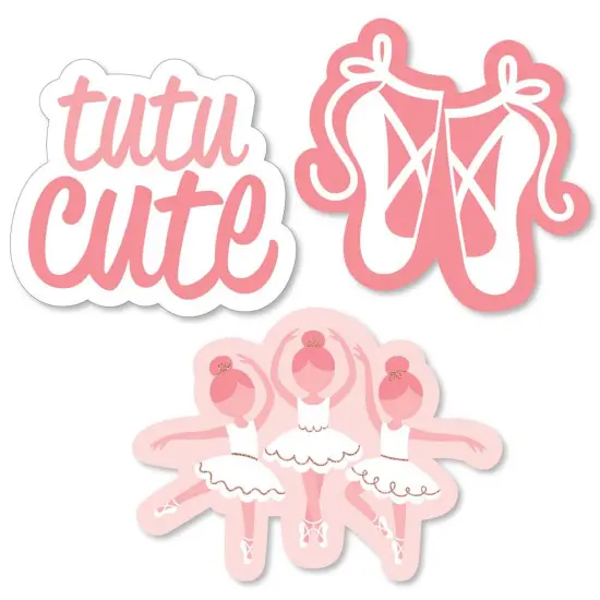 Big Dot of Happiness Tutu Cute Ballerina - DIY Shaped Ballet Birthday Party or Baby Shower Cut-Outs - 24 Count {1}