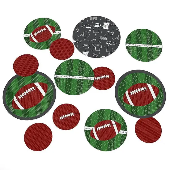 Big Dot of Happiness End Zone - Football - Baby Shower or Birthday Party Giant Circle Confetti - Party Decorations - Large Confetti 27 Count {1}