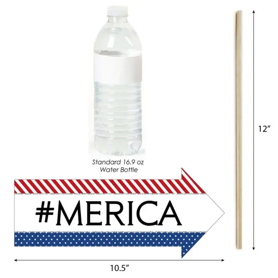 Big Dot of Happiness Funny 4th of July - Independence Day Photo Booth Props Kit - 10 Piece {4}