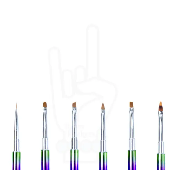 Professional Heavyweight Premium Pigment Powder Brush Set of 6 for Epoxy and UV Resin Art {2}