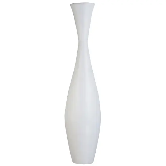 Bamboo Floor Vase - 43-inch Modern Elegance, Living Room Decor, Entryway, Dining Accent, Versatile Floral Styling, Home Accessory, Interior Design Upgrade, Tall Vase, Elegant Room Enhancement White {10}