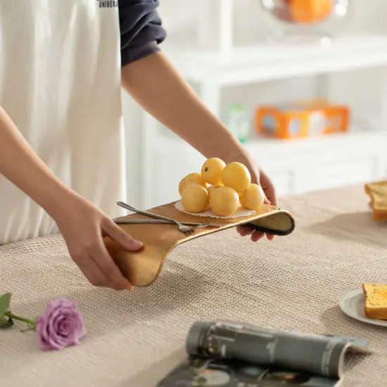 Decorative Metal Gold Stand Rectangular Shape Rustic Tray and PC Monitor Stand {6}