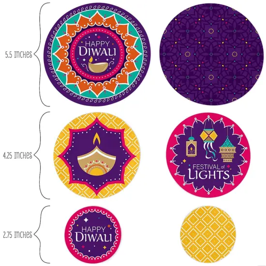 Big Dot of Happiness Happy Diwali - Festival of Lights Party Giant Circle Confetti - Party Decorations - Large Confetti 27 Count {3}