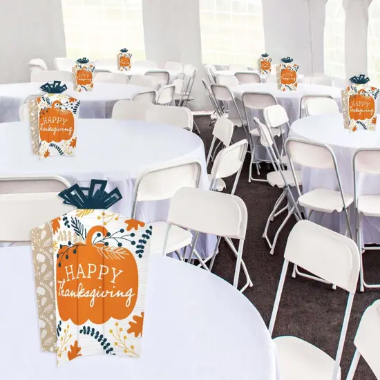Big Dot of Happiness Happy Thanksgiving - Table Decorations - Fall Harvest Party Fold and Flare Centerpieces - 10 Count {6}