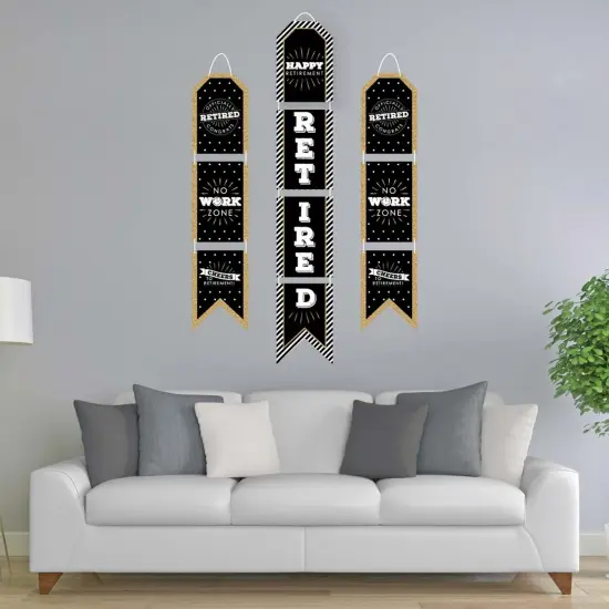 Big Dot of Happiness Happy Retirement - Hanging Vertical Paper Door Banners - Retirement Party Wall Decoration Kit - Indoor Door Decor {3}