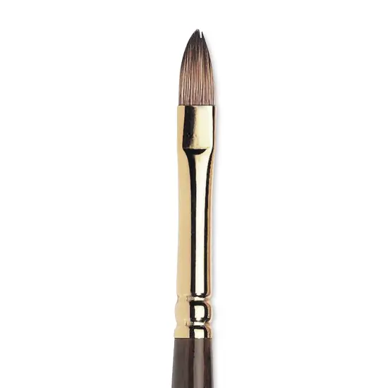 Winsor & Newton Monarch Mongoose Brush - Short Filbert, Long Handle, Size 4 {1}