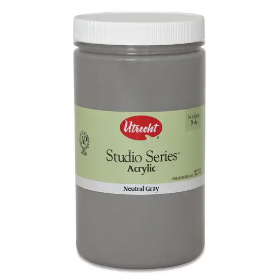 Utrecht Studio Series Acrylic Paint - Neutral Gray, Quart {1}