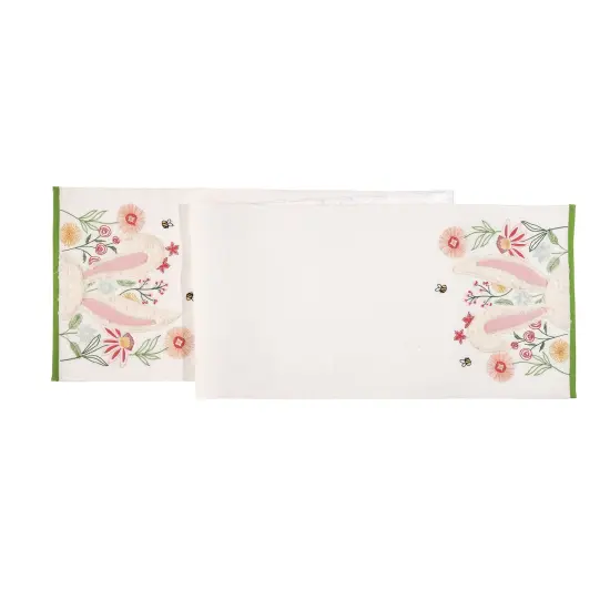 Hello Spring Easter Embroidered Table Runner 13" x 72" {1}