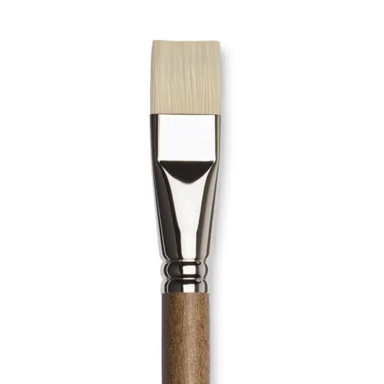 Winsor & Newton Artists' Oil Synthetic Hog Brush - Bright, Size 12, Long Handle {1}