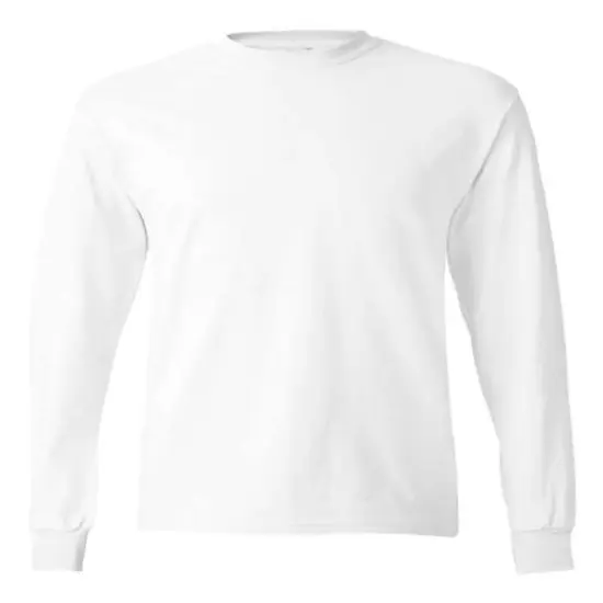 Hanes&reg; Authentic Long Sleeve T-Shirt White {1}