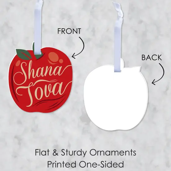 Big Dot of Happiness Rosh Hashanah - New Year Decorations - Tree Ornaments - Set of 12 {7}