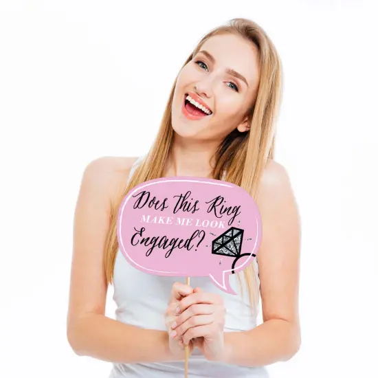 Big Dot of Happiness Omg, You're Getting Married - Engagement Photo Booth Props Kit - 20 Count {4}