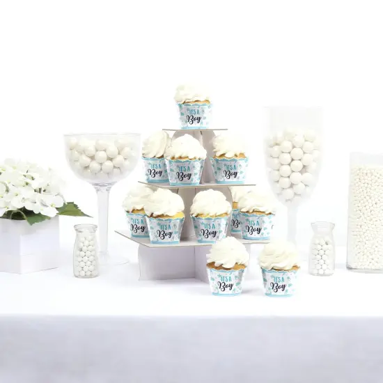 Big Dot of Happiness It's a Boy - Blue Baby Shower Decorations - Party Cupcake Wrappers - Set of 12 {3}