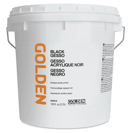 Golden Gesso - Black, 128 oz tub {2}