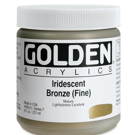 Golden Heavy Body Acrylic Paint - Iridescent Bronze (Fine), 8 oz Jar {1}