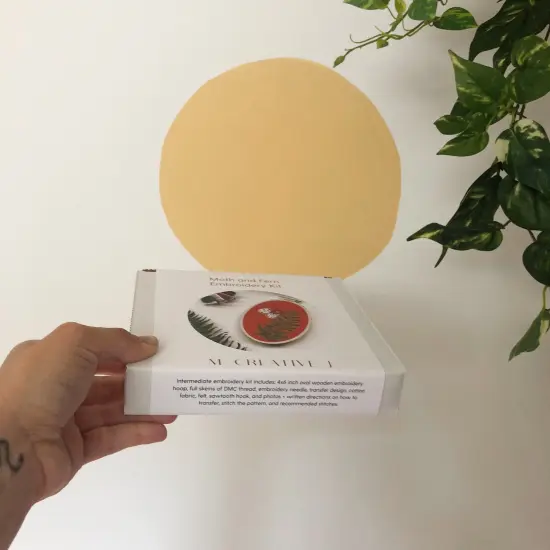 MCreativeJ Moth and Fern - Intermediate 3D Hand Embroidery DIY Craft Kit {4}