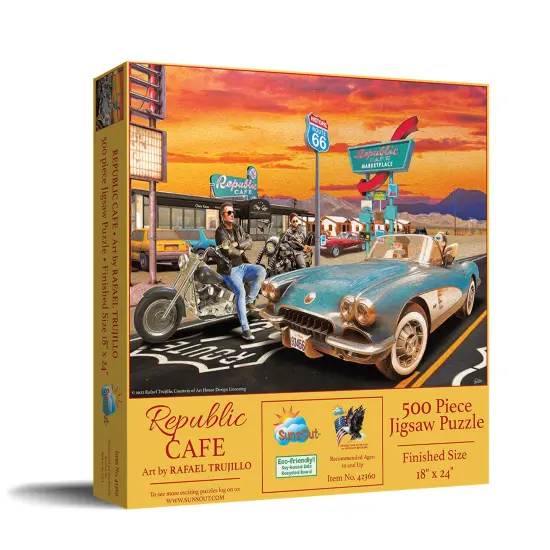 Sunsout Republic Cafe 500 pc Jigsaw Puzzle 42360 {3}