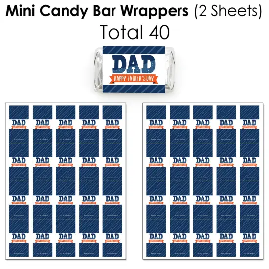 Big Dot of Happiness Happy Father's Day - Party Candy Favor Sticker Kit - 304 Pcs {4}