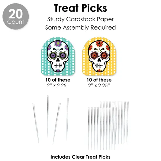 Big Dot of Happiness Day of the Dead - Halloween Sugar Skull Party Favors and Cupcake Kit - Fabulous Favor Party Pack - 100 Pc {7}