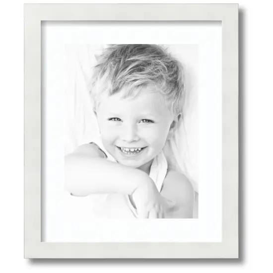 ArtToFrames Collage Photo Picture Frame with 1 - 10x13 inch Openings, Framed in White with Over 62 Mat Color Options and Regular Glass (CSM-3966-641) {7}